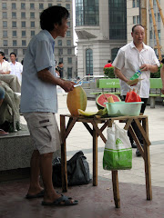 Melon Man at work