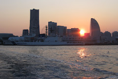 Sunset over Yokohama Harbor