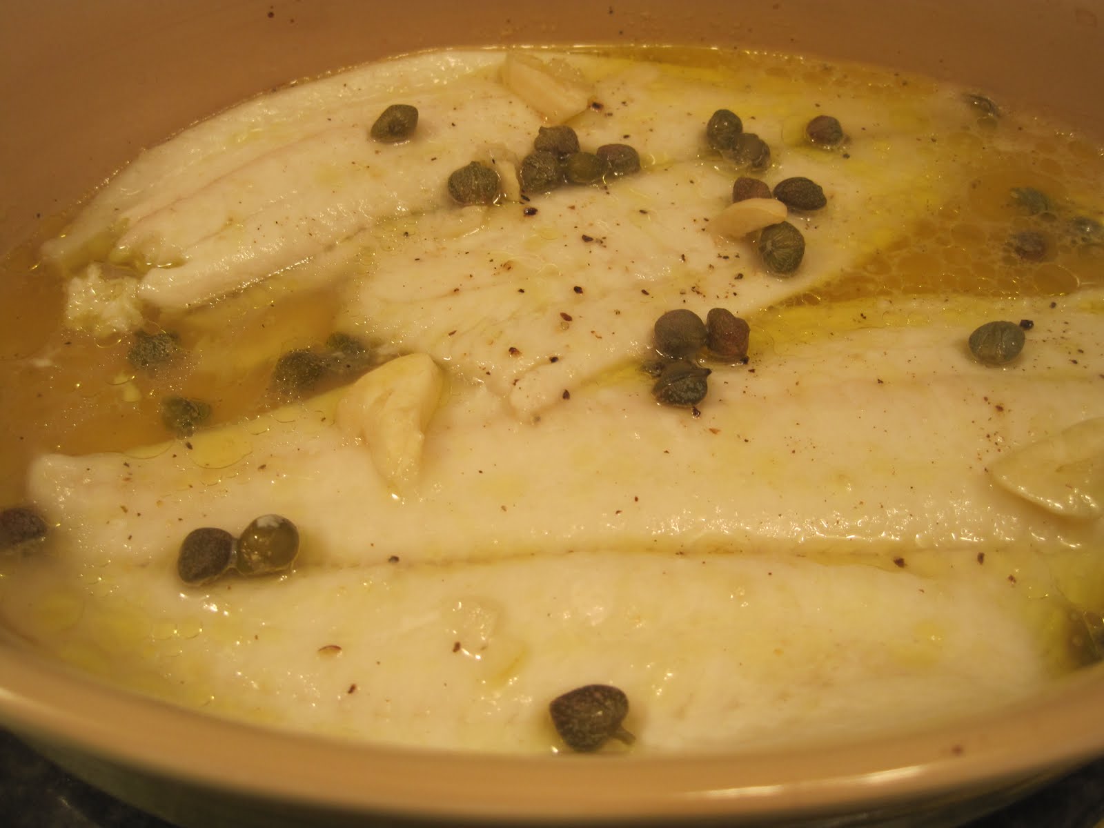 Corcoran Street Kitchen Baked Flounder with Lemon and Capers