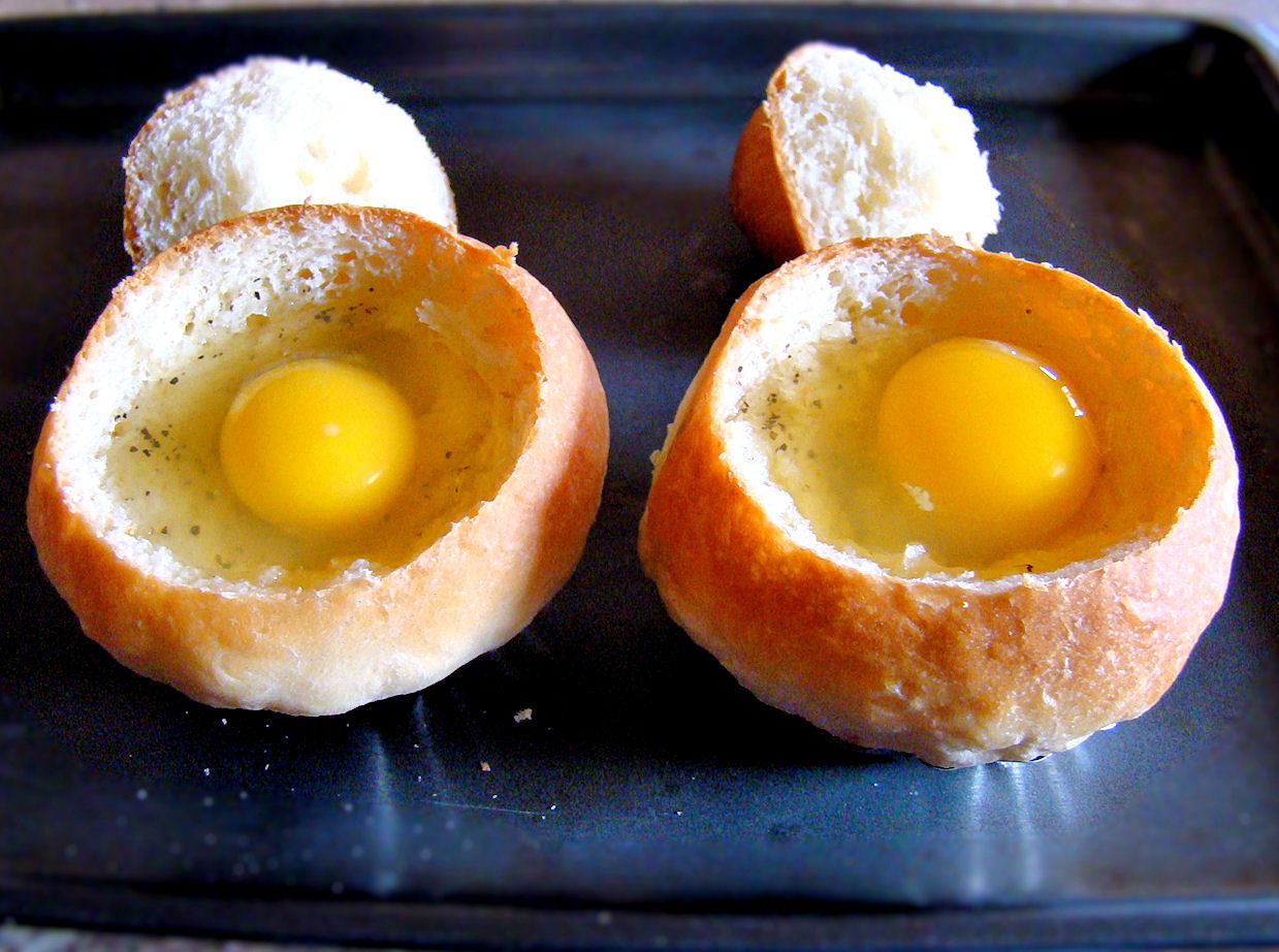 La Petite Brioche Breakfast brioche and eggs