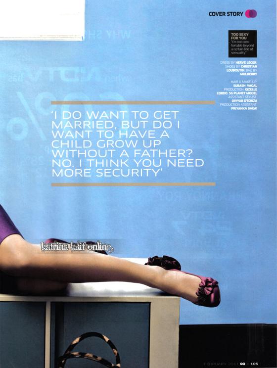 Hot Katrina Kaif GQ Magazine Cover Scans - Feb 2011