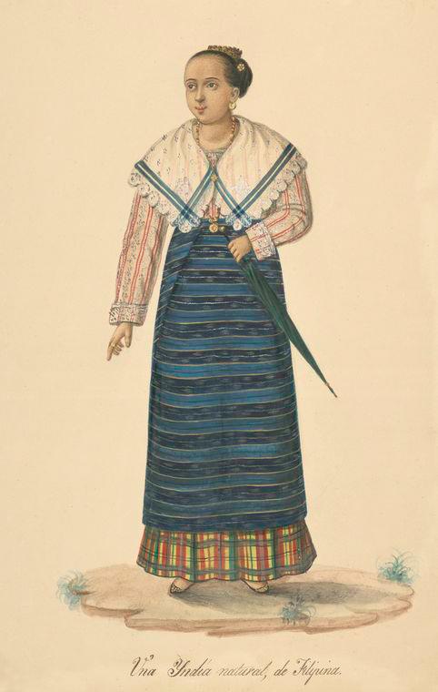 Una Yndia natural, de Filipina female attire from the Philippines
