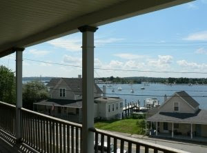 porch with water view