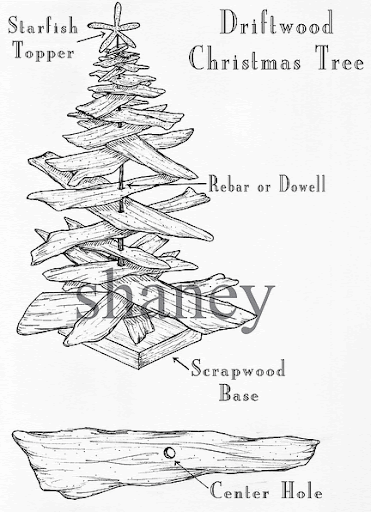 tutorial with illustration to make a driftwood tree