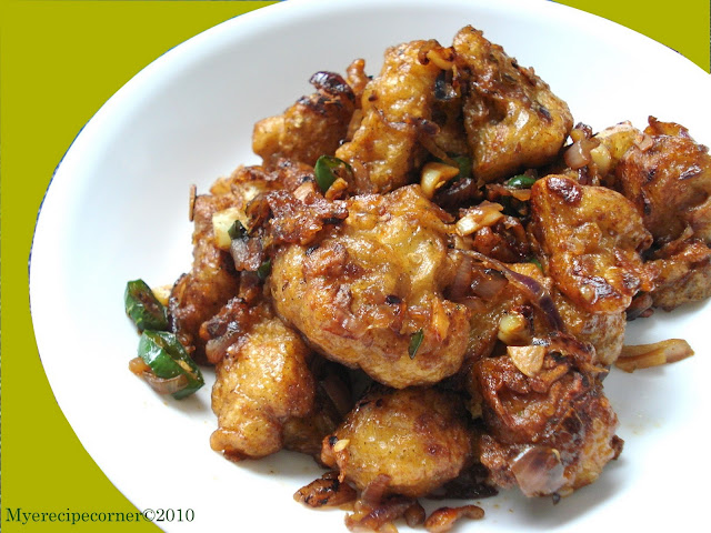 garlic cauliflower crispy gobi