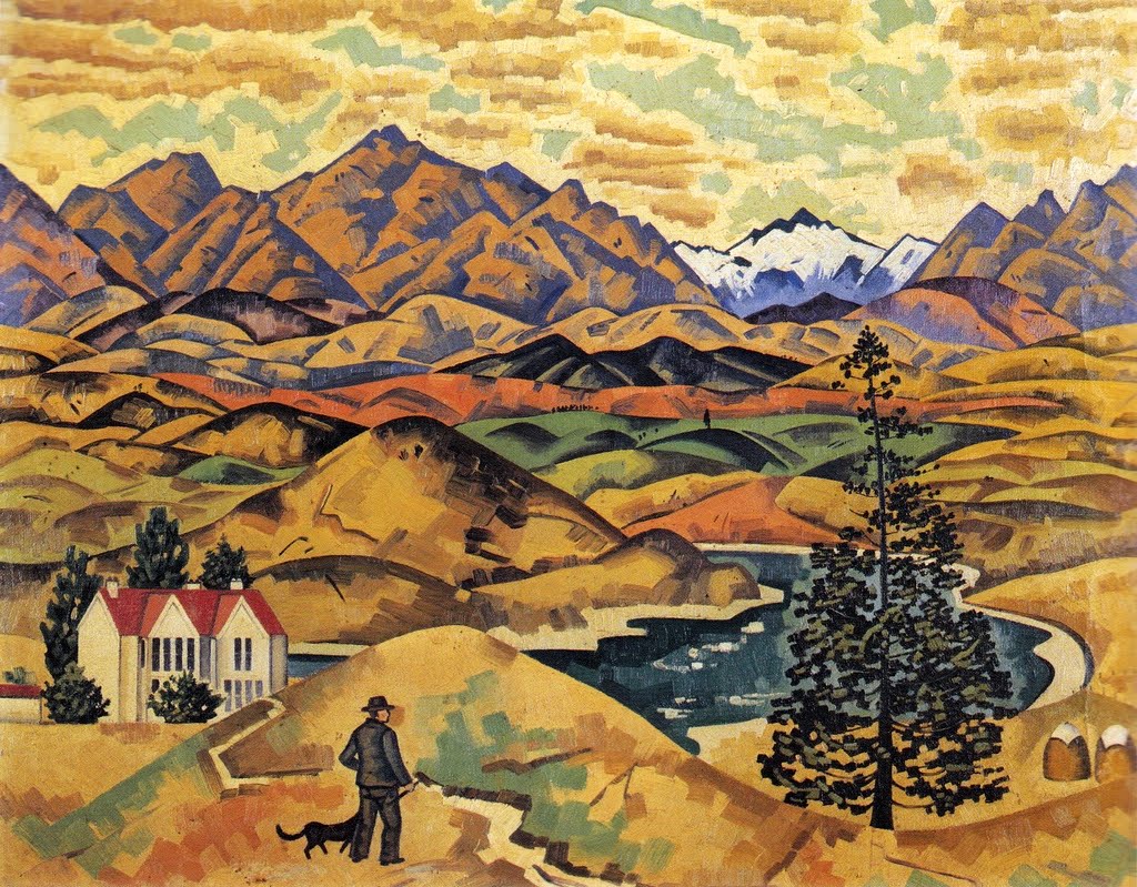 Un artiste en passant - Page 13 Central+Otago+Landscape,+Rita+Angus,+1940