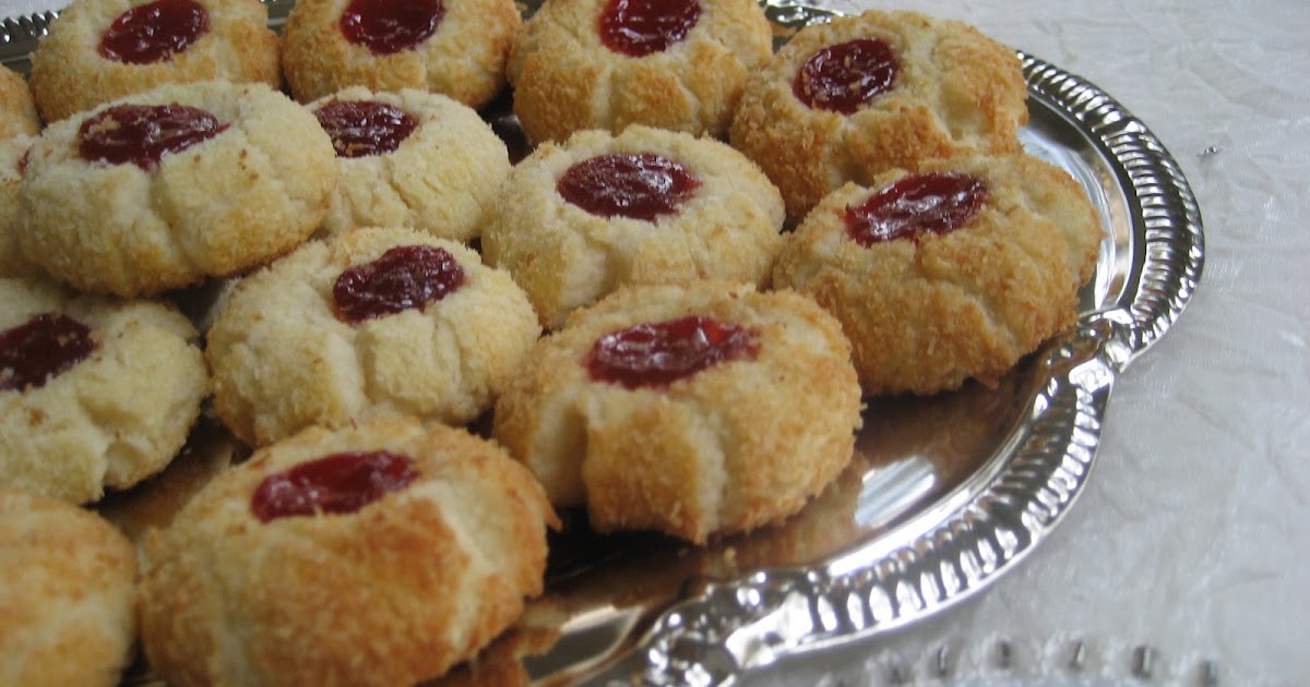 Lazzat CoconutRaspberry Jam Cookies