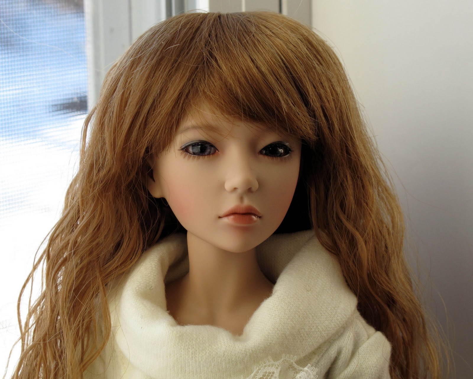 7-8" 1/4 BJD Black Long Buckle Hair End Wig LUTS Doll SD MSD Iplehouse Soom Hair