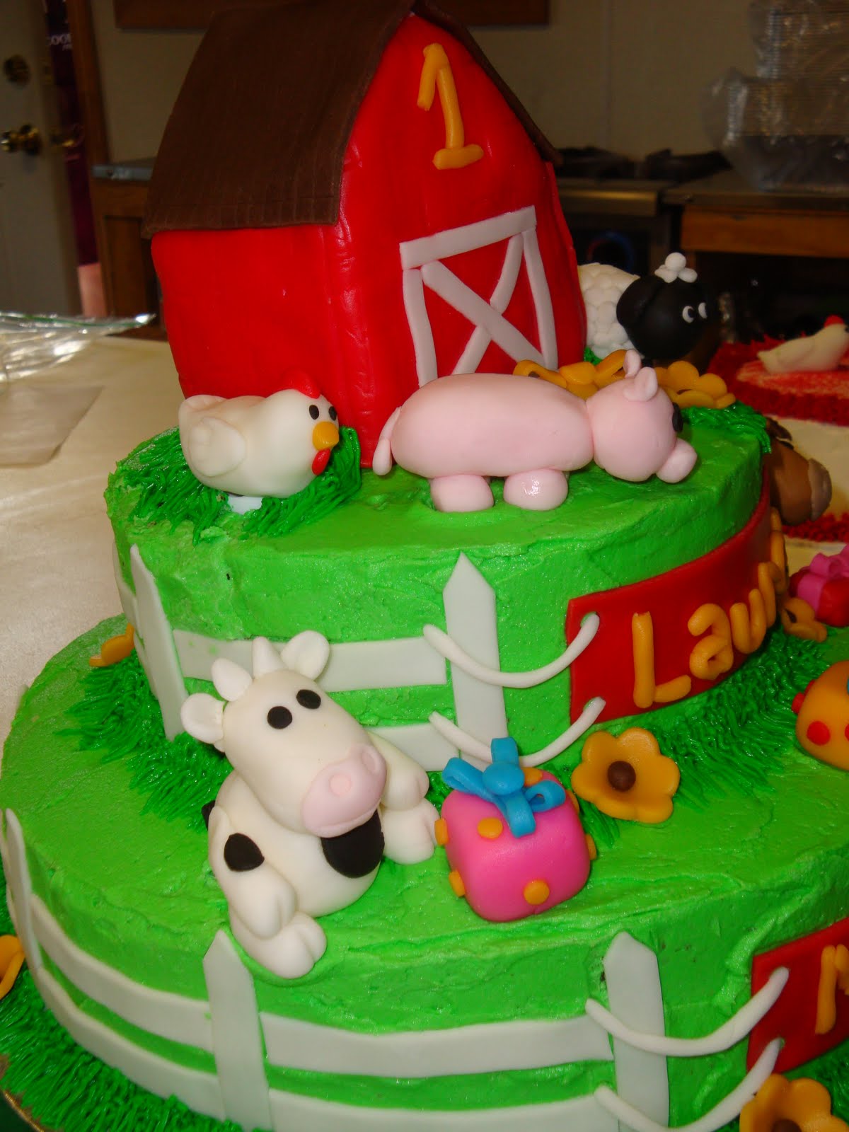 Sweet Thang's Confections Farm Cake for Madison & Lauren!