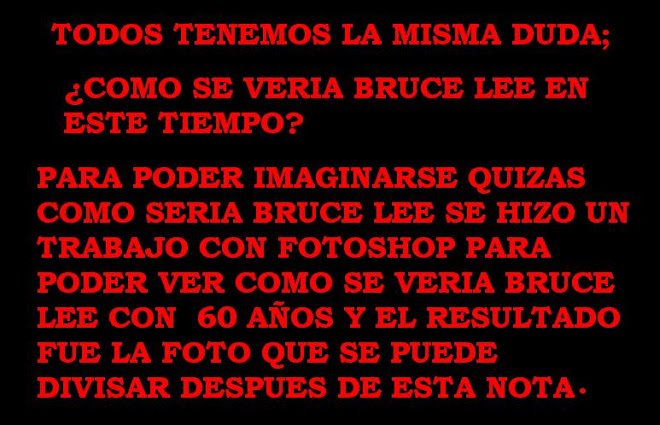 BRUCE LEE EN NUESTROS TIEMPOS