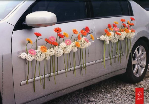 Цветы для свадебной машины своими руками
