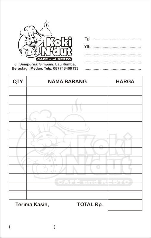 YRef Approve Design &quot;KOKI N�DUT&quot; Om Medan