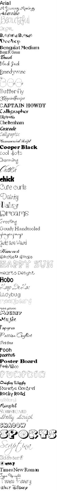 FONTS: