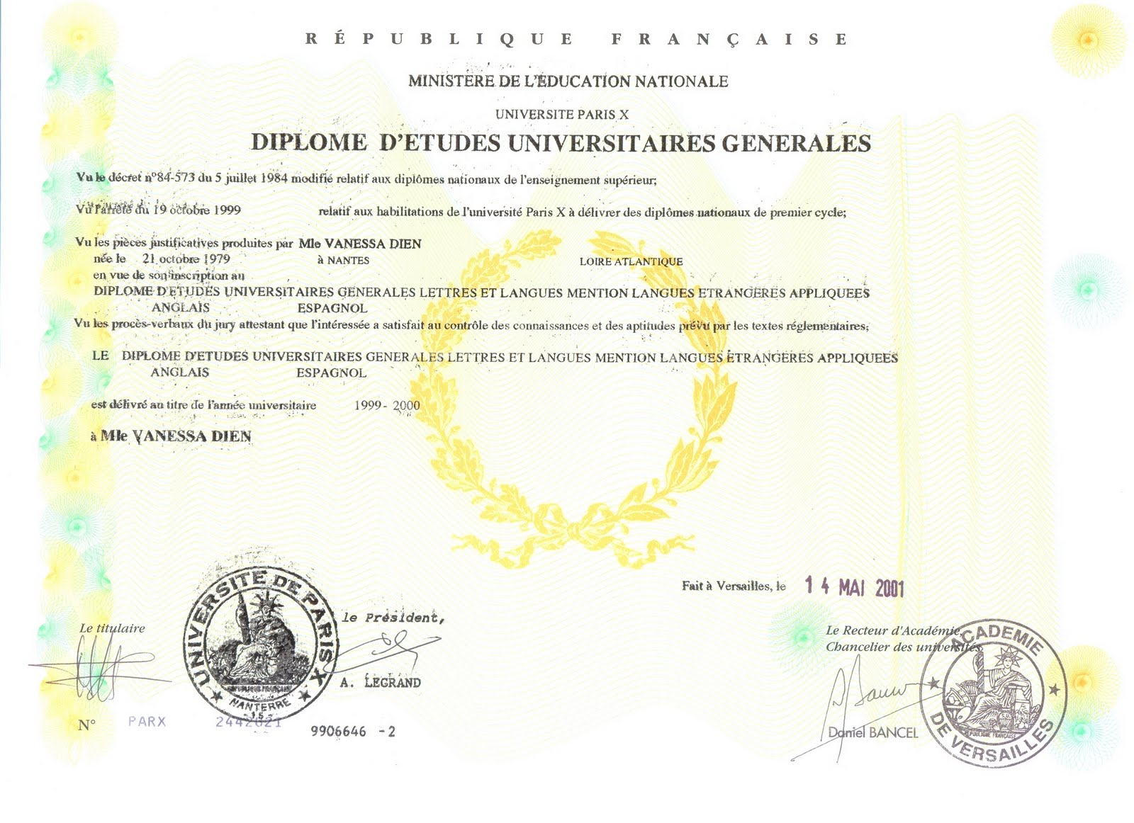 University Diploma Template