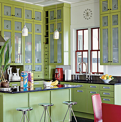 Design Decorate: Designer Kitchens: Glass-front Cabinets