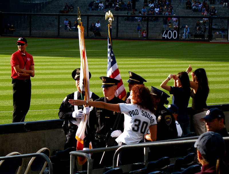 the honor guard stops to ask for directions; click for previous post