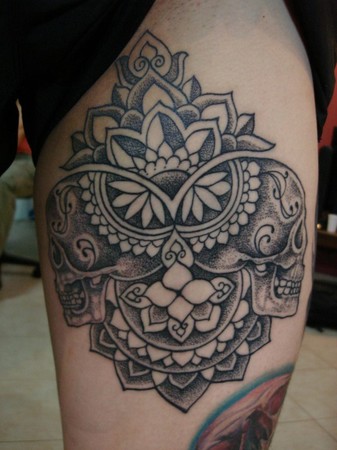 tribal skull tattoos. skull tattoos designs. tribal skull tattoos.