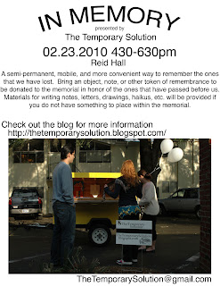 02.23.2010 In Memory will be visiting Reid Hall on the campus of the University of Florida