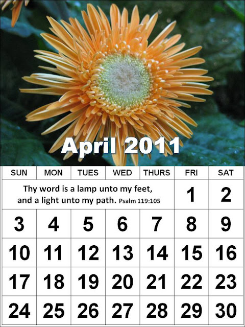 printable april 2011 calendar with. Christian April 2011 Calendar