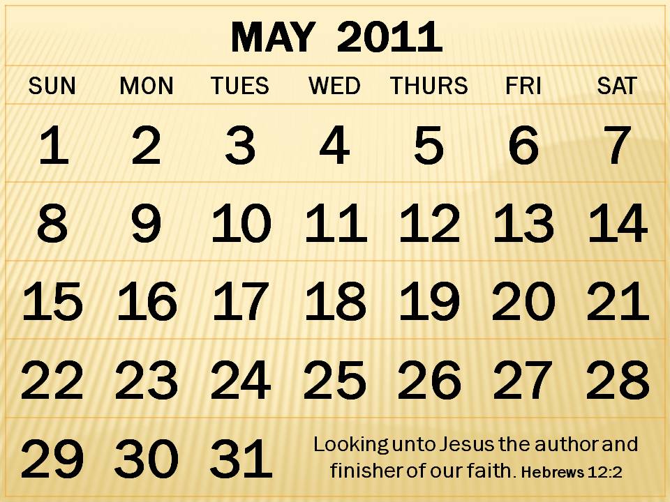 Encouraging Bible Verses. Calendar with Bible verses