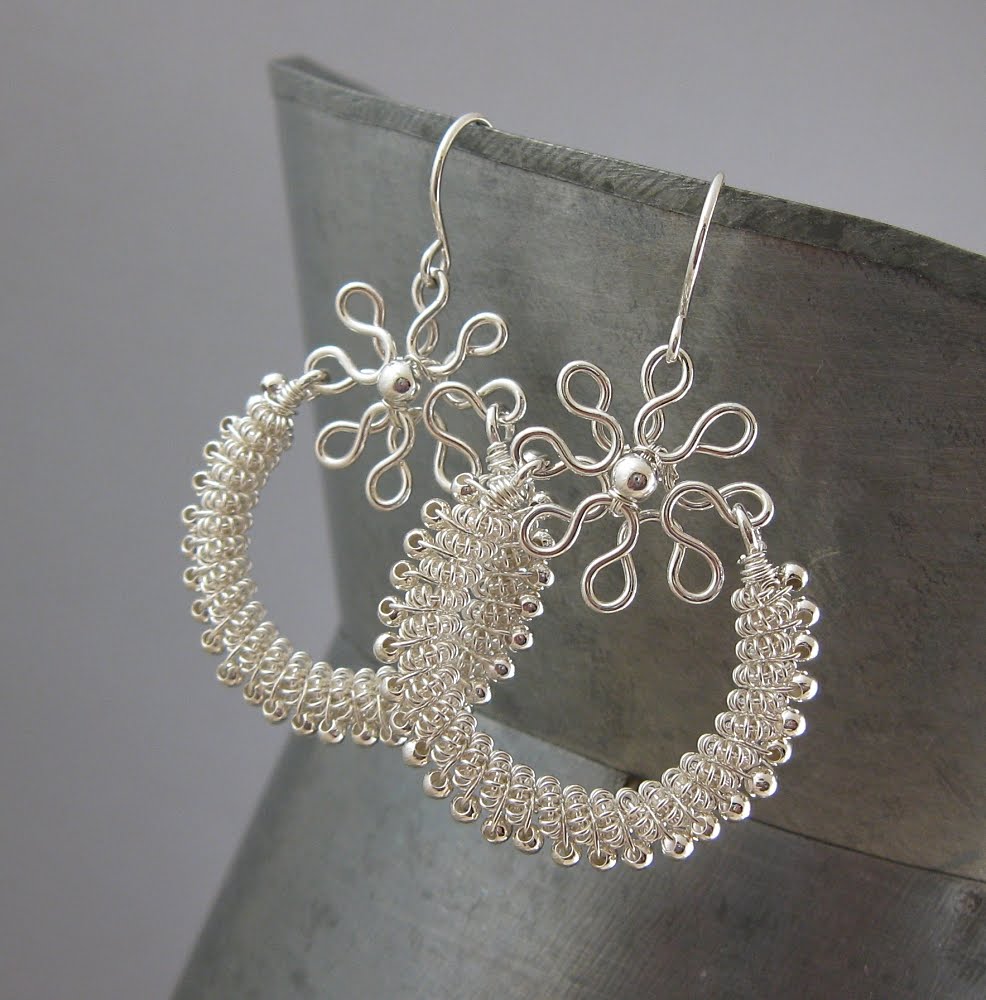 Wickwire Jewelry Week 32Coiled Silver Hoops