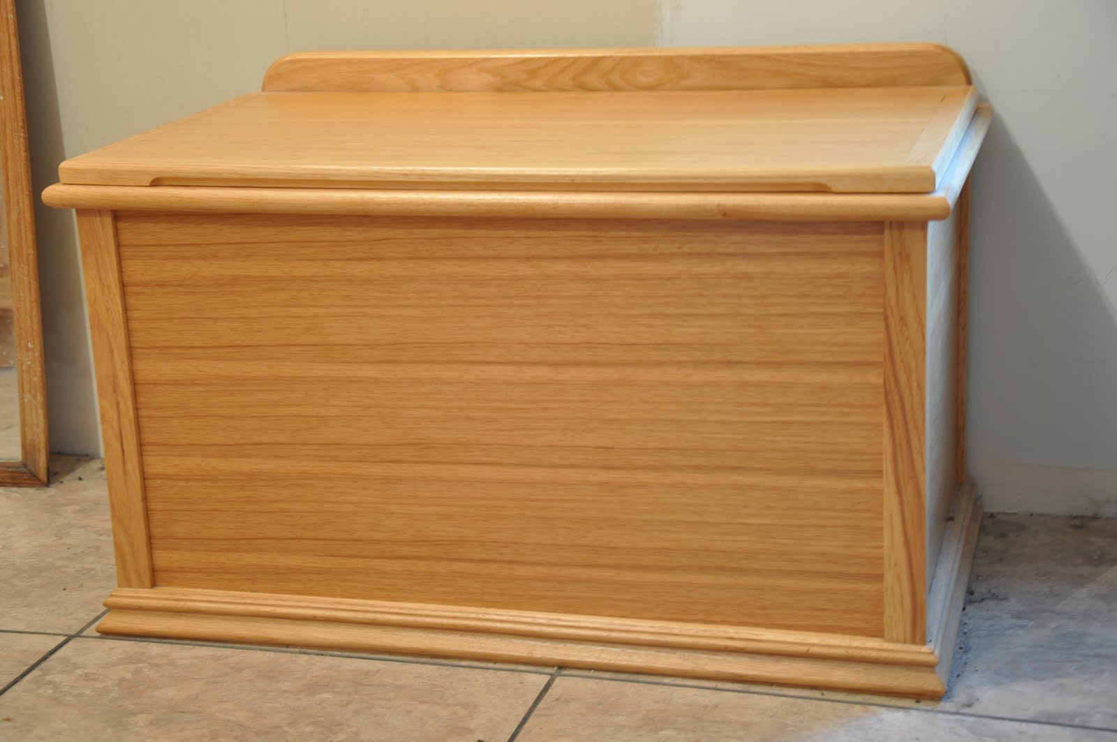 Rustic hickory kitchen cabinets Wood Clothes Hamper Bench