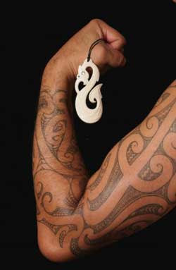 Tribal tattoo Maori Tamoko style