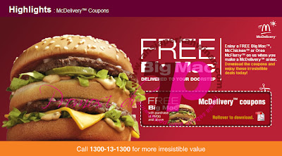 Big MAC PERCUMA dari MCDONALDS | i'm lovin' it! McDonald's® Malaysia | McDelivery - i'm lovin' it! McDonald's® Malaysia | Sales, Aktiviti, Setempat, Komuniti, Event ,Malaysia Happening
