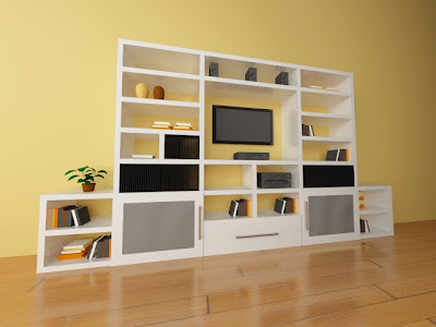 Mi proyecto en 3d: Proyecto 92 - mueble living blanco