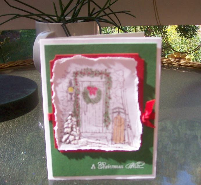 Home for Christmas.... World Card Making Day class, Oct 4, 08