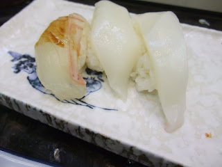 春駒のイカとヒラメのにぎり