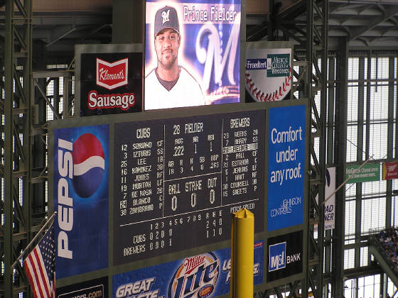 brewers scoreboard
