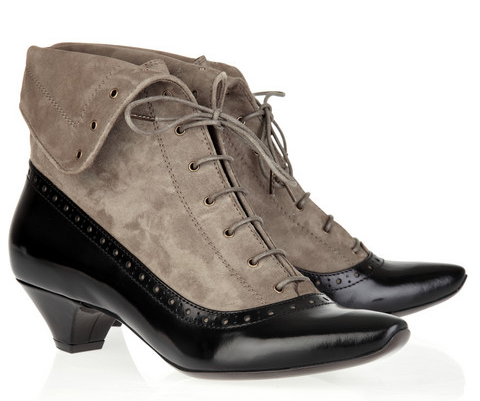 low heel granny boots