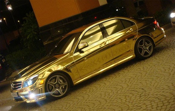 Gold plated Mercedes-Benz C63 AMG - Old Classic Cars - Vintage Classic Car  Restoration