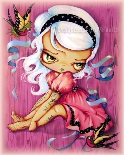 Pin up Girl Art Print tattoo pin up girls. Pin up Girl Art Print