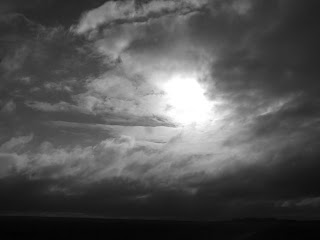 sky in black and white