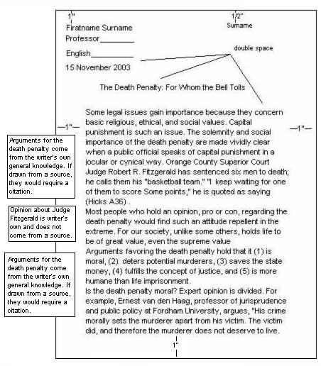 mla essay headings format
