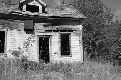 Spring in Idaho: Broken down houses in St. Maries