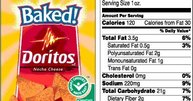 small bag of purple doritos calories