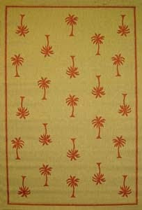 red palm tree rug