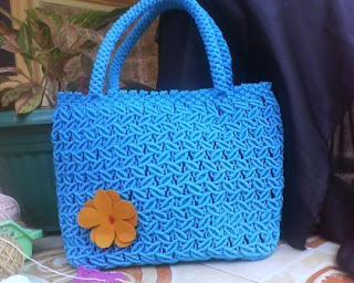 gambar rajutan tas tangan (The D'Rajut Handmade Macrame of Art Handicraft): Bag Made