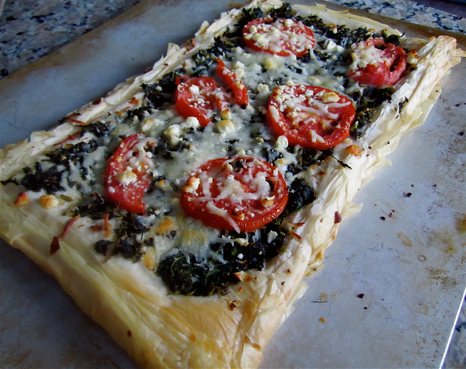 Stephanie Cooks Greek Phyllo Pizza