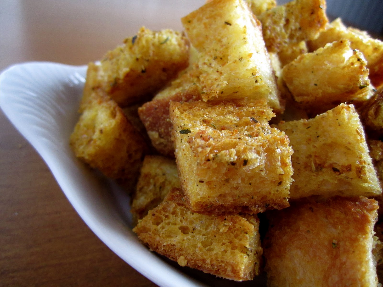 Stephanie Cooks Parmesan Garlic and Herb Croutons