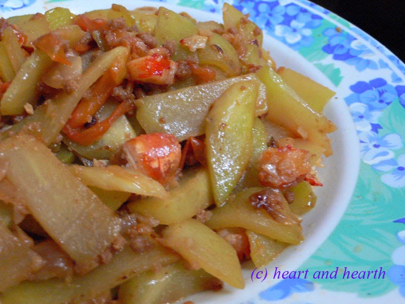 Heart and Hearth Chayote Stirfry