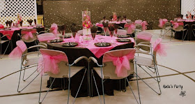 Abda S Party Decorations Black And Pink Sweet 15 Party