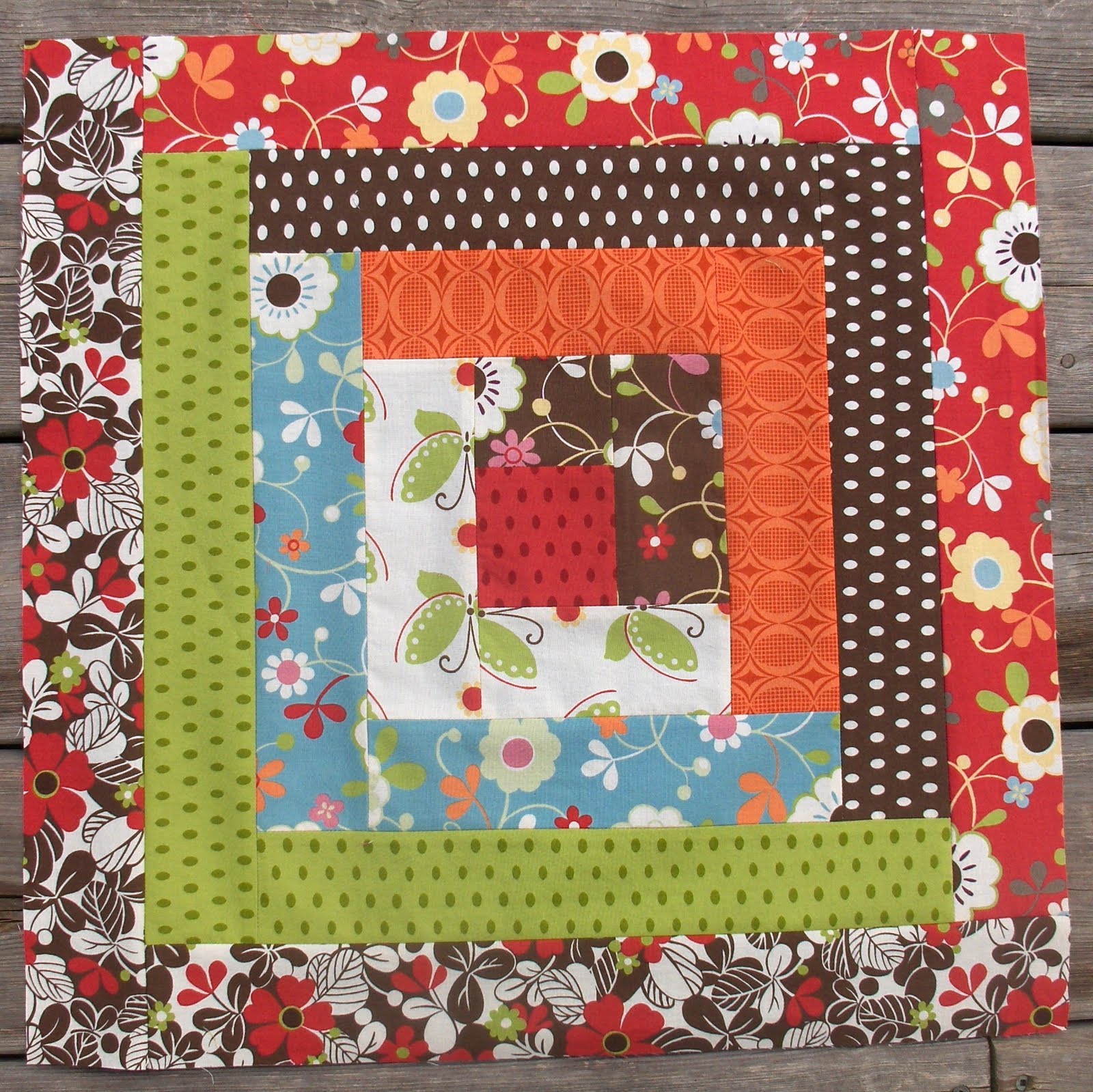 Making More with Less Log Cabin Block