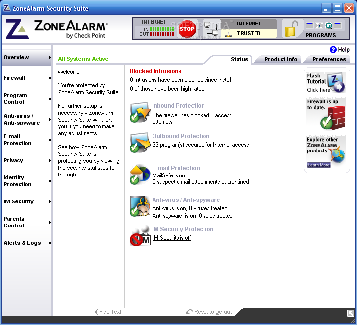 computer software and hardware ZoneAlarm Security Suite 2010