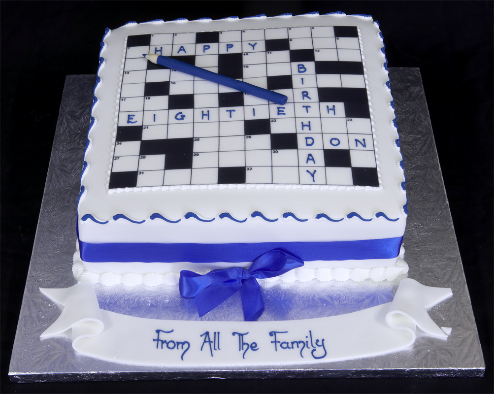 Pin Pin Crossword Puzzle Cake Birthday Cakes On Pinterest ...