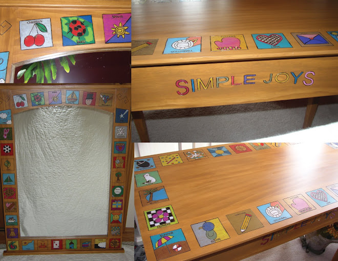 Design and Creation of wood burned hall table and mirror from children's artwork