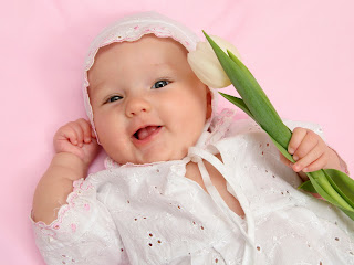 Cute Baby With Flower